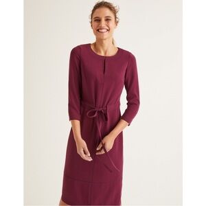 BOGO! Boden Addie Dress In Merlot Tie Waist Size 2P